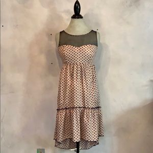 American Rag Dress Muave & Blue Polka Dot Dress-M